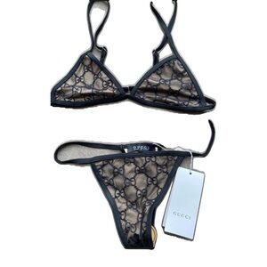 GG Black and Tan Bikini/lingerie Set